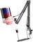 DIDILLX Gaming USB Microphone 30Hz~16kHz Frequency for PC with Boom Arm and LED Lighting for Immersive Streaming