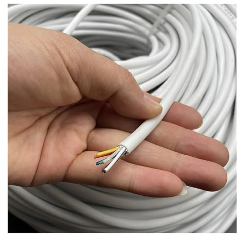 QAZMLP Apparecchiature di Comunicazione Cavo di Alimentazione in Rame Puro da 24 AWG, 8 conduttori, 0,2 Quadrati, Guaina for Cavo Domestico, Cavo di prolunga in Rame Morbido for Esterni Fili e Cavi