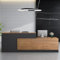 Empfangstheke, Empfangstisch, Einfach Moderner Empfangstresen, L-Förmiger Rezeptionstheke, Schreibtisch mit Theke Empfang, Holzwerkstoff, mit Tastaturschublade, Büromöbel, Ladentheke R-63/160CM