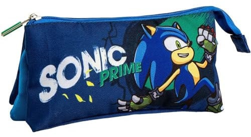 CERDÁ LIFE'S LITTLE MOMENTS Sonic Prime Federmäppchen, groß, robust und multifunktional für Jungen und Mädchen von Sonic Prime, blau, Kompaktes Federmäppchen, sicherer Verschluss, einfach zu tragen