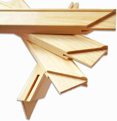 Kunstbruder© Keilrahmenleisten XXL – Stabiler Holzrahmen für Leinwand, Malerei & DIY-Bespannung (div. Formate) mit Holkeilen fertig zum Selbstbauen (50x150 cm)