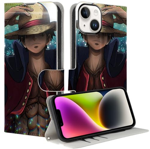 PBNDJVG Case for iPhone 7/iPhone 8/iPhone SE3/4 4.7'', Anime Luffy Gear 5 Nika Manga Magnet Closure, Kickstand, Card Slots PU Leather Folio Mobile Phone Case Wallet Book Flip Folio Stand View Cover