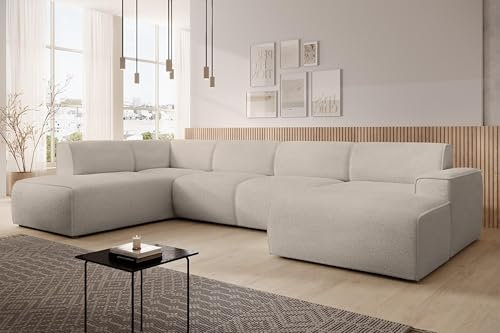 AXLIVING XXL Sofa U Form Didim Ivory 378 cm breit modern & großzügig L