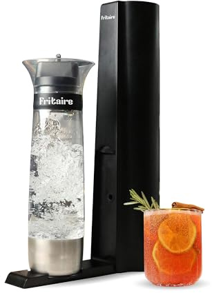 The Fritaire Fizze Soda Maker Machine, Premium OmniFizz Sparkling Water Maker, Seltzer & More, Soda Stream Machine for Home, Water Carbonator, Fizz Infuser (CO2 Cylinder Not Included), Black
