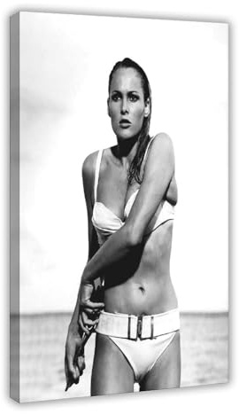 BILQAHT Ursula Andress Bikini, Old Hollywood-Dekor, Leinwand-Poster, Schlafzimmer, Dekoration, Landschaft, Büro, Raumdekoration, Geschenk, 60 x 90 cm