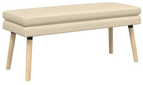 vidaXL Doppellagige Bank Creme 110 x 40 x 47 cm Stoff