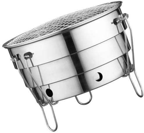 Portable Charcoal Grill Stainless Steel Non-stick Barbecue Stove