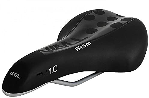 Wittkop 990061201K Sattel Trekking Twin 1.0 schwarz, Herren hohe Polsterung zur Druckentlastung