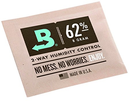 Boveda zur Aufbewahrung von Kräutern | 2-Wege-Feuchtigkeitsregulierung mit 62% | Größe 8 schützt bis zu 30g | verhindert den Verlust von Terpenen