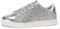LUCKY STEP Damen Glitzer Sneaker | Schnüren Mode Schuhe | Glitzernde Bunt Turnschuhe für Damen (Silber, 10US-41EU-8UK)