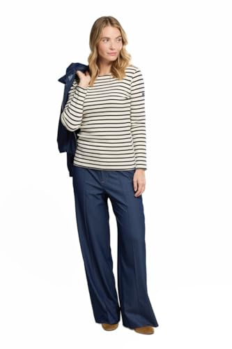 Armor Lux Damen T-Shirt, Mehrfarbig (Nature/Rich Navy Bi7), XX-Large (Herstellergröße: 5)