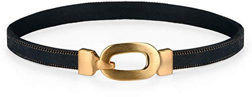 Flongo Choker Tattoo Kette Lederhalsband Damen Halskette Gotik Halsband Schmuck Schwarz Gold O-Ring Schnalle Punk Rock