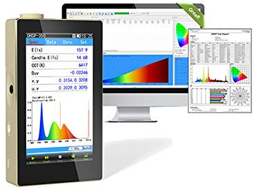 Hopoocolor OHSP350 Spektrometer Licht Belichtungsmesser CCT CRI LUX Spektrumanalysator LED with Software