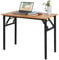 BELIWIN Folding Computer Desk, Writing Desk, PC Laptop Home Office Desk Workstation, 100 x 50 x 75 cm, Walnut