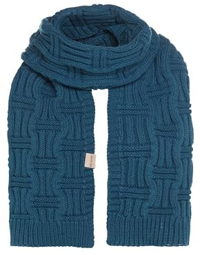 Knit Factory - Bobby Schal - Grob Gestrickter Schal - Für Damen und Herren - Winter Strickschal mit Wolle - Hochwertige Qualität - Petrol