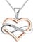 JO WISDOM Damen Kette Unendliches Herz Silber 925,Halskette Anhänger mit 3A Zirkonia mit rosévergoldet,Schmuck für Frauen