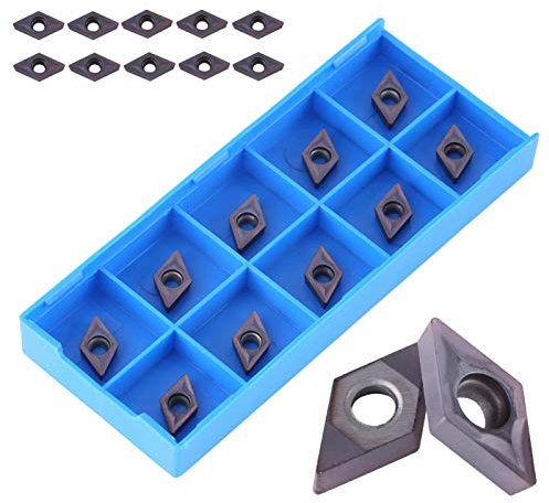 10pcs punte in carburo di cnc inserisce lama, utensile per tornio da taglio con scatola, con la caratteristica di alta efficienza, maggiore efficienza rispetto al tradizionale coltello per saldatura e