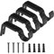 HQdeal 4 Pièces Tringle à Rideaux Support Murale, Réglable Support de Tringle à Rideaux pour Maison Chambre Bureau avec 8 Vis de Fixation (Noir)