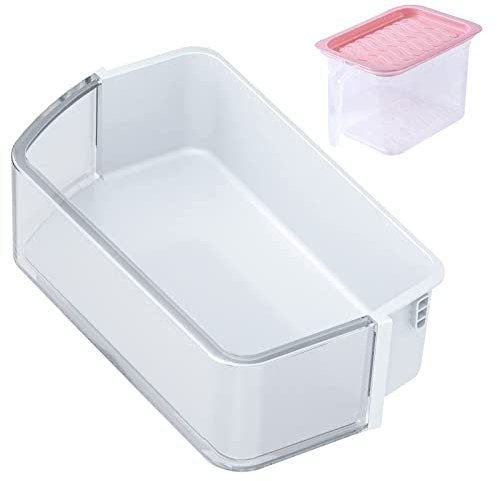 Rimous DA97-12657A - Cestino per sportello del frigorifero (sinistra) di ricambio per frigorifero Samsung DA63-06867 AP5621270 2813223, con contenitore per alimenti