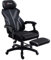 Vinsetto Silla Gaming con Reposapiés Retráctil Silla de Oficina Giratoria Reclinable con Reposacabezas y Altura Ajustable 65x65x119-129 cm Negro