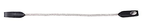 ARBO-INOX Stirnriemen Pferd Stirnband Leder Strasssteine (SHETTY, SCHWARZ/Silber)