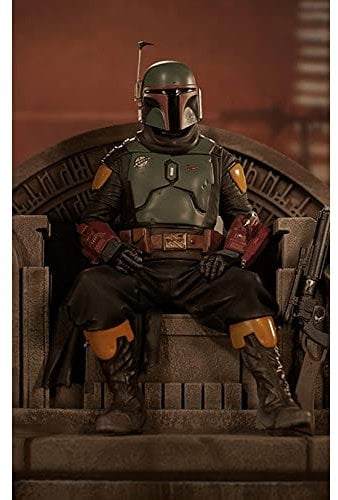 Iron Studios 1:10 Boba Fett auf Thron – Der Mandalorianer