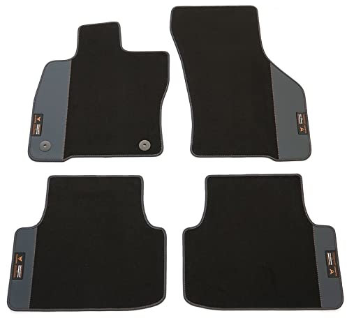 Seat 5FG863011NLOE Fußmatten Premium Velours Textilfußmatten 4X Stoffmatten, schwarz/blau, mit Cupra Logo