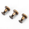 Tbest Remaches, 20 Piezas Cabeza Plana Cobre Latón Tornillos Tuercas Clavos Remaches Cuero Tapa Accesorio (8 mm)