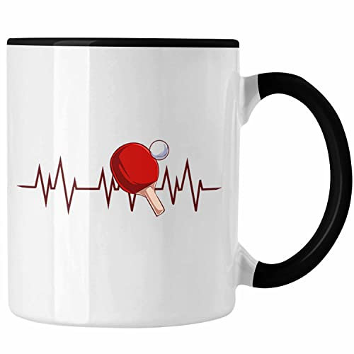 Lustige Tischtennis-Tasse - Das ideale Geschenk für Tischtennisspieler (Schwarz)