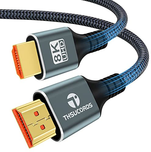 Thsucords Cable HDMI 8K 4K 0,5M, Alta Velocidad HDMI 2.1 8K@60Hz, 4K@120Hz 144hz 48gbps compatible con Roku/PS5/HDTV/Blu-Ray/Televisión