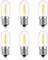 Hcnew Bombilla E12 LED 1W T16 bombilla pequeña E12 blanca cálida 2200K mini bombilla de vela retro 1w reemplaza la bombilla de 10 vatios para lámparas de mesa nocturna 220V-240V,Paquete de 6