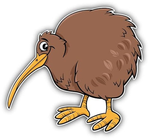 WildeBabsKLBT 11cm Hochwertiger Premium Auto-Aufkleber Sticker Decal Autoaufkleber Klebefolie Kiwi-Vogel H1767