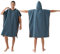 jooeer Handtuch Poncho Erwachsene Mikrofaser Badeponcho Strand Surf Poncho mit Kapuze für Damen Herren Schwimm Camping Baden, Marine Blau
