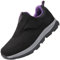 Aocase Chaussure pour Pied Gonflé, Sandales Pied Large Chaussures Orthopédiques Homme Chaussures OrthopéDiques Femme Basket Sneakers sans Lacet,Women Black,40/250mm
