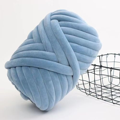 Fettuccia per Borse a Uncinetto, Filato Gigante 500g Lana Morbida Chunky Yarn Tubolare, Gomitolo di Filato Chunky Yarn per Borse, Coperte, Nidi di Animali Domestici