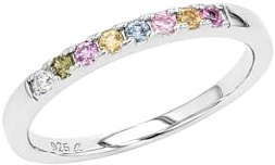 s.Oliver Ring 925 Sterling Silber Damen Ringe, mit Zirkonia synth., Silber, Kommt in Schmuck Geschenk Box, 2037842