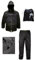 Rebeca Shop Motorradanzug, wasserdicht, winddicht, mit Tasche, schwarz, komplett mit Jacke und Hose – versenkbare Kapuze | Herren Damen | Roller Fahrrad | Regenset, Schwarz , 3XL