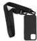 PuYu Zhe Case Compatible with iPhone 15 Pro Crossbody Case Silicone Soft Matte,Cover TPU Shell Adjustable Neck Cord Strap Stylish Shockproof Case,Lanyard Case-Black