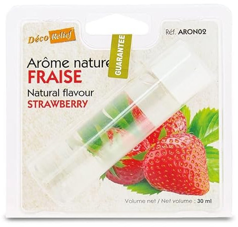 Déco Relief - Arôme Naturel Fraise 30 ml - Arôme Alimentaire pour Pâtisserie, Cuisine - Ingrédient Professionnel