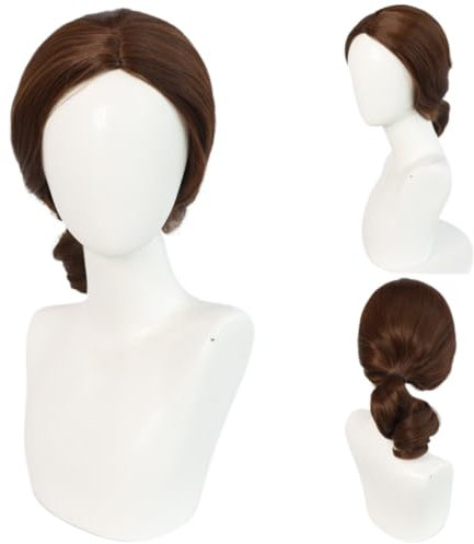 VSOVO Anime Padmé Amidala Cosplay Perücke, Halloween Rollenspiel Party Hitzebeständige Synthetische Haar Perücken Auf Perücke Cap