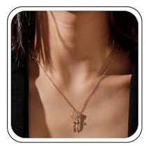 Inilbran Boho Traumfänger Halskette Choker Vintage Traumfänger Halskette Choker Winziger Traumfänger Anhänger Halskette Winziger Kristall Mondstein Halskette Kettenschmuck Für Frauen(gold)