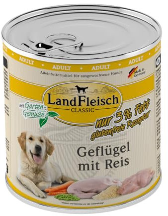 Landfleisch Geflügel mit Reis & Gartengemüse | 6X 800g
