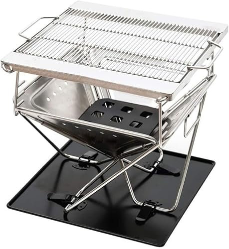 Tragbarer BBQ-Holzkohlegrill, Smoker-Grill zum Kochen im Freien, Camping, Wandern, Picknicks