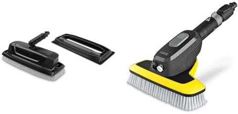 Kärcher 26441910 Glass & Facade Cleaning Attachment, Multicoloured & WB 7 Plus 3-in-1 Corded Electric Wash Brush, 3 Functions: Foam Jet, High-Pressure Flat Spray