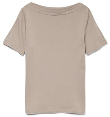 VERO MODA Damen VMPANDA MODAL S/S NOOS Top, Moon Rock,XS