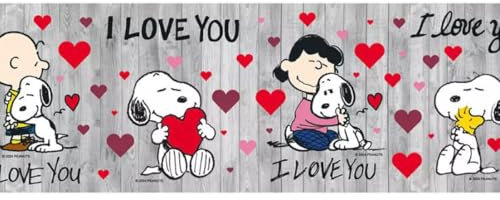 Tappeto Passatoia Corsia Runner da Cucina con Stampa Snoopy Gomma Antiscivolo (140x50 cm, Snoopy Love)