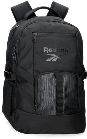 Reebok Cross Truck One Rucksack für Laptop, aus Polyester, seitliche Kompression zur Anpassung der Last, breite ergonomische und gepolsterte Schultergurte von Joumma Bags, Schwarz, Talla única,