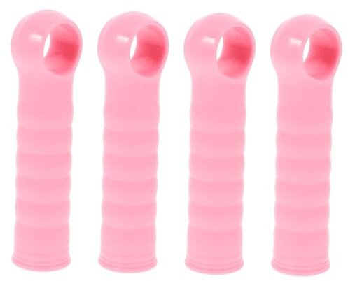 MAGICLULU 4pcs Mop Stick Electric Broom Whisk Broom Handles Mop Head Grip Broomstick Sleeve Broom Rod Handle Grip Broom Making Kit Broom Handle Adapter Reaching Pole Handle Grip Pink Plastic