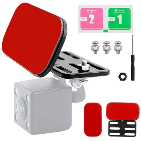 NHQZ Staffa universale Autoadesivo per telecamera di retromarcia Staffa per lunotto posteriore per telecamera posteriore e tutte le telecamere per retromarcia Jansite,Con attrezzi e viti