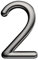 Ultion Sweet Satin Nickel Door Numbers '2' - 3inch height - Self Adhering, No Drilling or Screwing Required …
